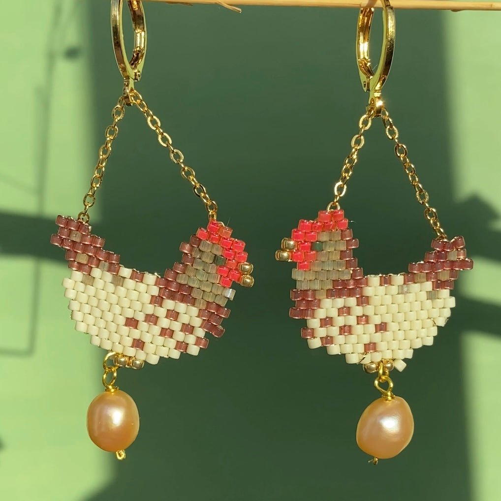 Chicken Earrings