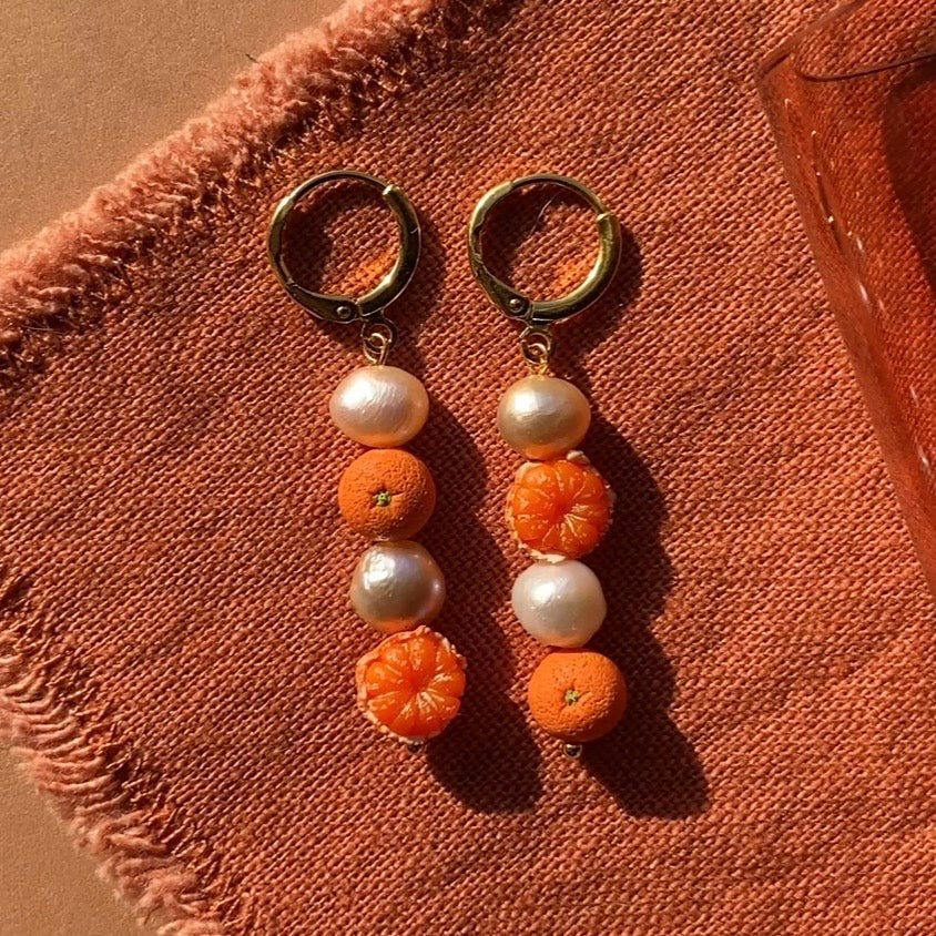 Tangerine Pearl Huggies