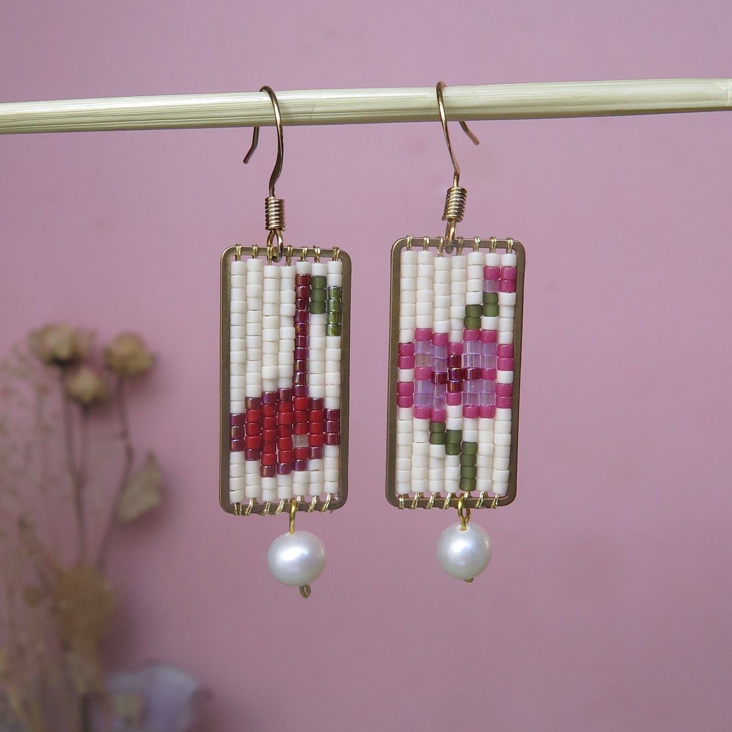 Minecraft Cherry Earrings