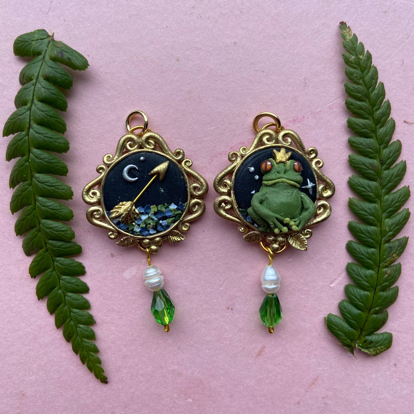 Mismatched Frog Earrings