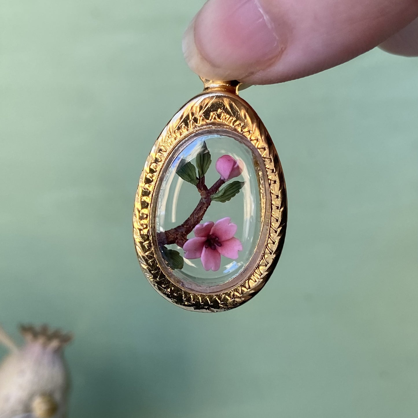 Sakura Terrarium Necklace