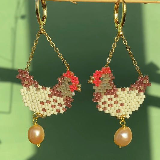 Chicken Earrings