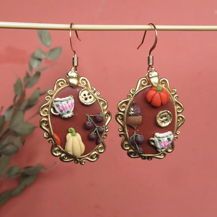 Oval Statement Earrings