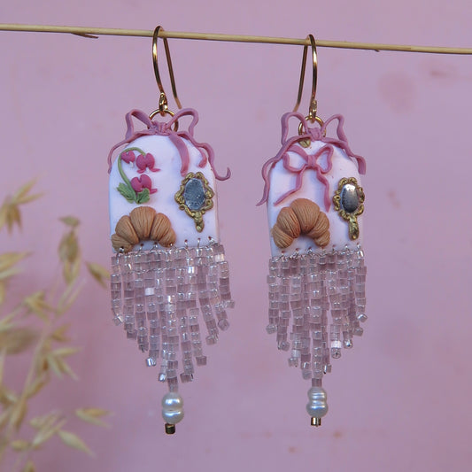 Arch Beaded Statement Earrings