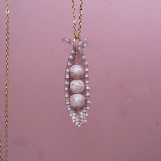 Beaded Peapod Necklace