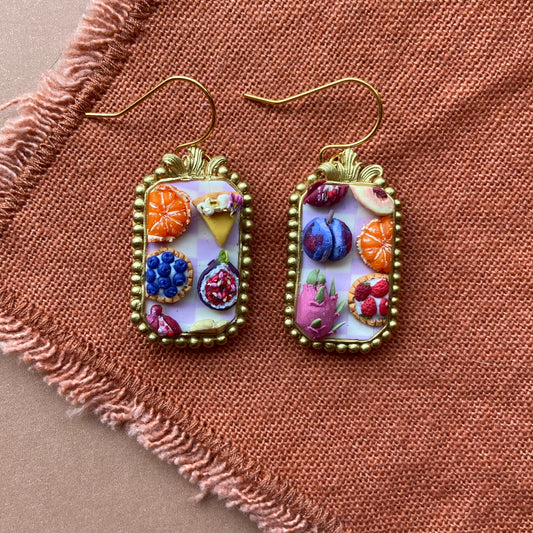 Picnic Rectangle Earrings