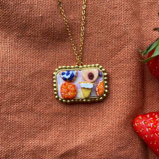 Picnic Rectangle Necklace