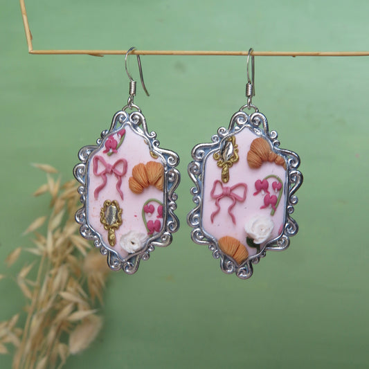 Ornate Silver Statement Earrings