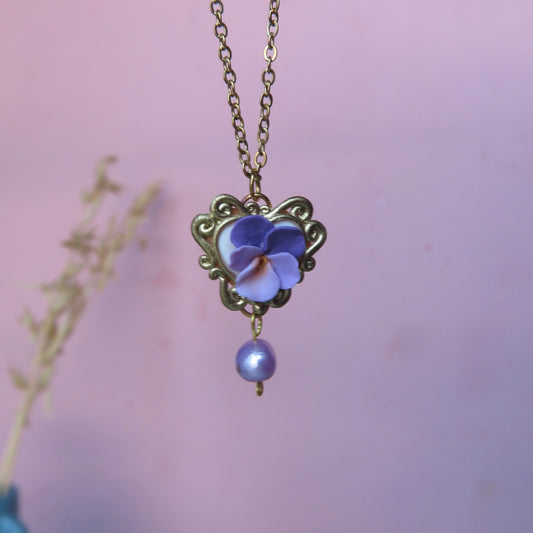 Violet Heart Necklace