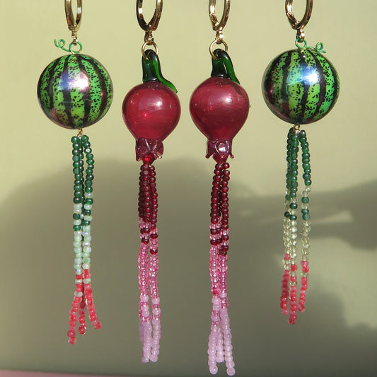 Watermelon and Pomegranate Dangles
